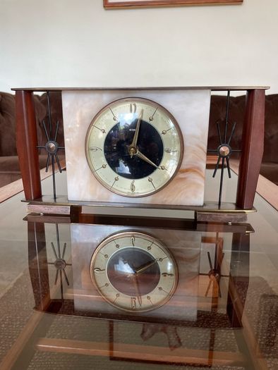 Sputnik Atomic 1950s Faux Marble Original Clockwork Timepiece By ...