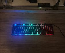 Wired light-up gaming keyboard and mouse