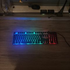 Wired light-up gaming keyboard and mouse