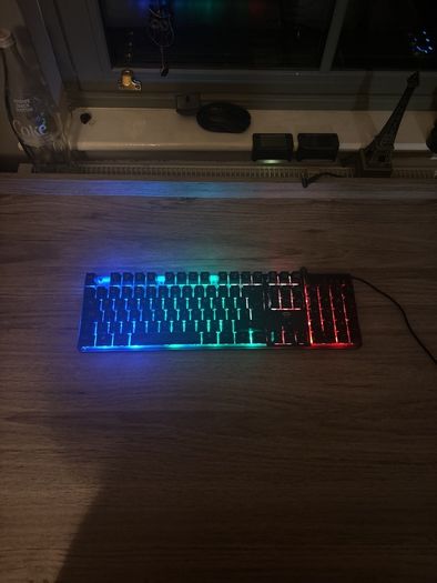 Wired light-up gaming keyboard and mouse