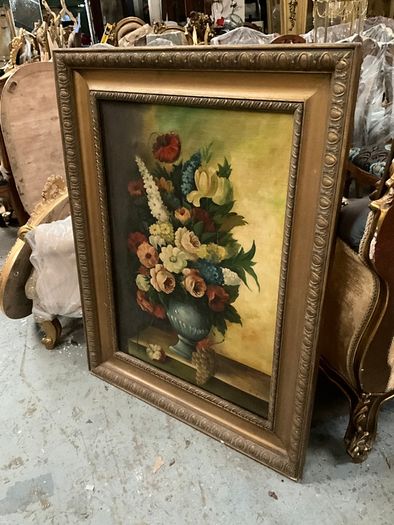 Large Old oil on canvas painting