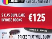 5 X A5 Dublicate Invoice Books