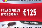 5 X A5 Dublicate Invoice Books