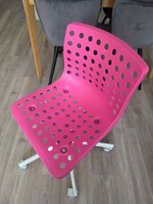 Ikea swivel pink chair