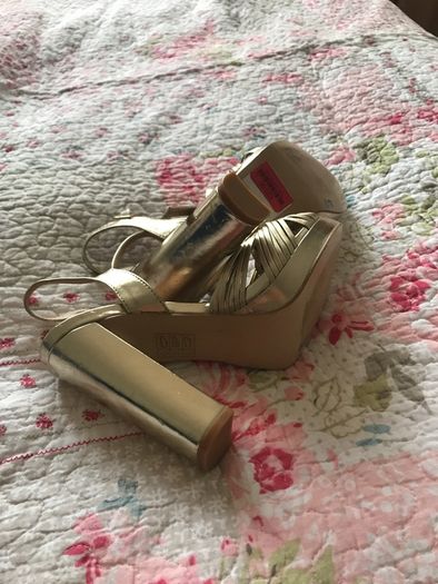 Bnwt Gold Sandals