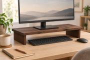 Handmade Wooden Monitor Stand - Dark Walnut finish