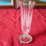 Vintage Killarney Crystal Ireland Cut Crystal 7 Inch Tall Hexagonal Shaped Bud Vase With Silver Tone Metal 3 Footed Round Base Made In Ireland Image 5