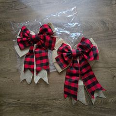 Two Christmas bows