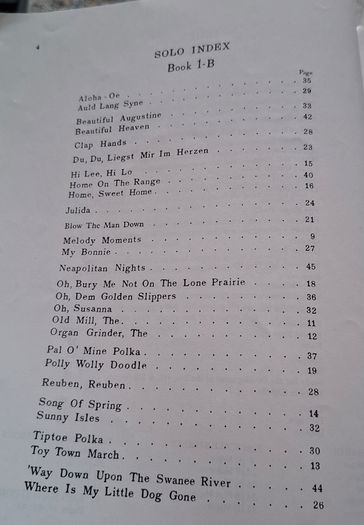 Accordion music book