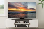 White Wood TV Stand for up to 65 Inch TV, 137cm TV Unit with 2 Cabinets and Open Shelves, Modern TV Console Table for Living Room,53.9 x 15.0 x 18.9 inches