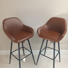 Pair of Tan Bar Stools