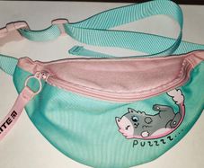 Girls Kite waist bag (fanny pack) in mint green & soft pink colour