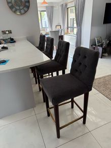 grey bar stools