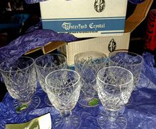 6 Waterford crystal Donegal glasses in box