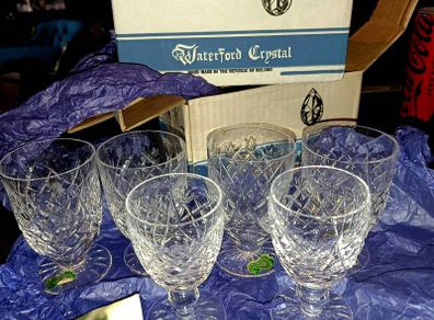 6 Waterford crystal Donegal glasses in box