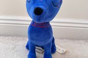 Miniso Life Sitting Cat Blue Plush Stuffed Animal approx. 28 cm. Please see photos
