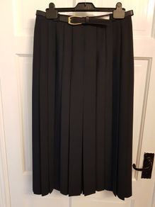 New Navy Pleated Navy Hausco Skirt