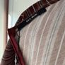 dress brown striped cotton dress with pockets size 12 Image 8