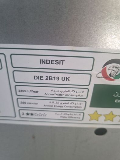 Integrated Indesit Dishwasher