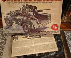 Vintage Airfix WW2 US Army. M6 Dodge Anti-Tank Gun Carriage 1/35