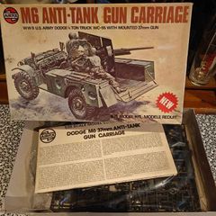 Vintage Airfix WW2 US Army. M6 Dodge Anti-Tank Gun Carriage 1/35