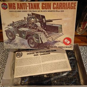 Vintage Airfix WW2 US Army. M6 Dodge Anti-Tank Gun Carriage 1/35