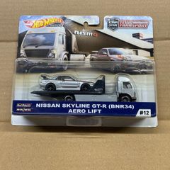 Nissan Skyline R34 GTR Nismo & Aero Lift Team Transporter Hot Wheels