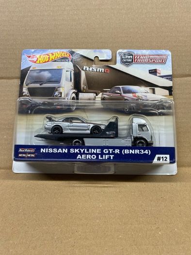 Nissan Skyline R34 GTR Nismo & Aero Lift Team Transporter Hot Wheels