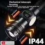 Outdoor Multifunctional Portable Rechargeable Flashlight with Premium Case, Featuring High-intensity Strobe, Telescopic Zoom, Magnetic Attachment, Extended Runtime, COB Work Light, Multi-purpose Side Light. Suitable for Home, Camping Image 6