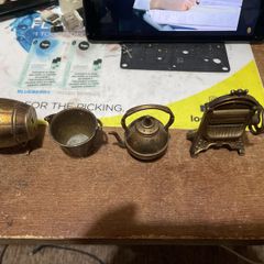 pewter brass like vintage figurines.