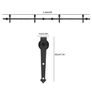 8FT Double Door Splicing Carbon Steel Barn Door Rollers Hanging Rail Kit Sliding Door Rail Hardware Hanging Track Pulleys Image 6