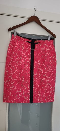 ESCADA SPORT fuschia silk mix 2-way full zip skirt Sz 36 (Fit 10UK) - Rrp 345 (New)