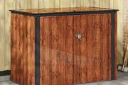 Garden Storage Box Brown 151.5 x 82 x 110.5 cm Steel
