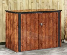 Garden Storage Box Brown 151.5 x 82 x 110.5 cm Steel