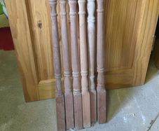 Teak stairs spindles