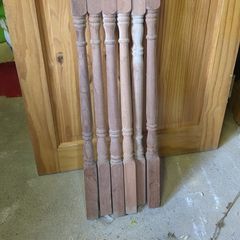 Teak stairs spindles