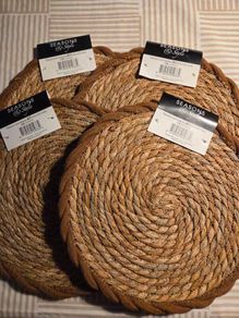 4 placemat round seagrass