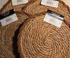 4 placemat round seagrass