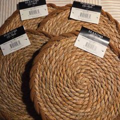 4 placemat round seagrass