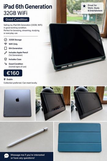 iPad 6th generation 32gb