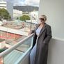 Vintage 1970s/80s George Henry of Dublin Charcoal/taupe-grey Wool Cashmere Coat UK 12 Image 9