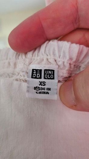 NEW - UNIQLO white cotton dress UK 8