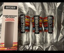 BULMERS outcider beer pint glasses