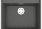 Kitchen Sink with Overflow Hole Grey Granite