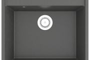 Kitchen Sink with Overflow Hole Grey Granite