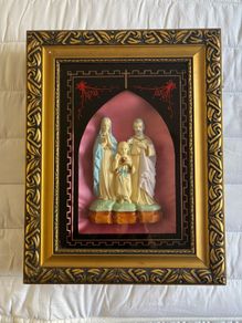 Vintage Framed 3D Holy Family Shadow Box