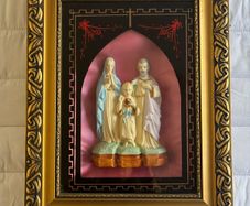 Vintage Framed 3D Holy Family Shadow Box