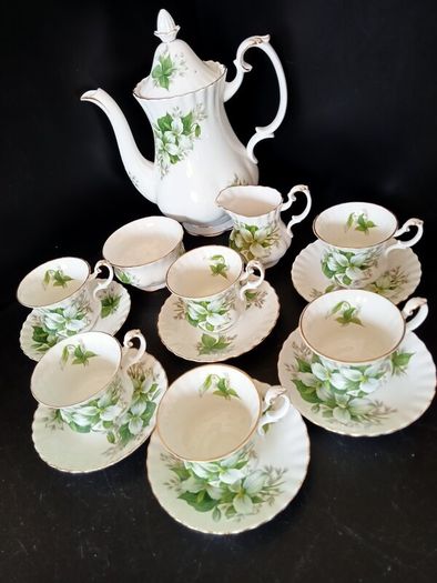 Royal Albert Bone China "Trillium" Coffee Set
