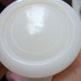 Vintage White Milk Glass Hobnail Vase Scalloped Rim 18cm Image 7