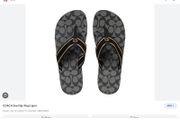 Coach Women's Zoe Webbed Flip Flops